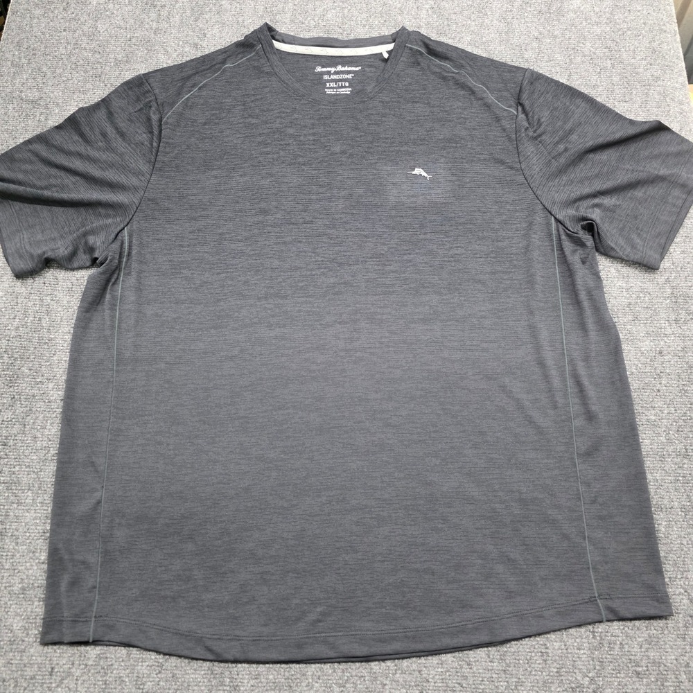 Tommy Bahama IslandZone Mens XXL Gray Heathered Recycled Polyester T-Shirt 1034